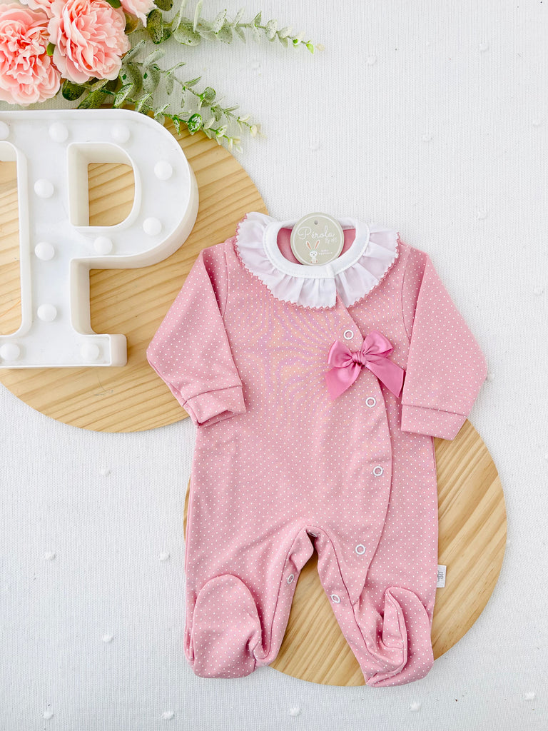 Babygrow pintinhas algodão