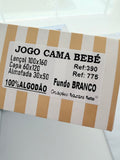 Lençóis algodão cama de grades coelhinhos 60x120cm