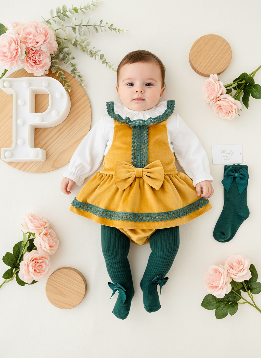 Conjunto amarelo em veludo : Fofo e blusa
