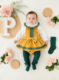 Conjunto amarelo em veludo : Fofo e blusa