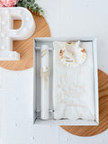 Conjunto para Batizado: vela, toalha e concha Batizado Pomba