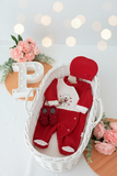 Babygrow corações em veludo