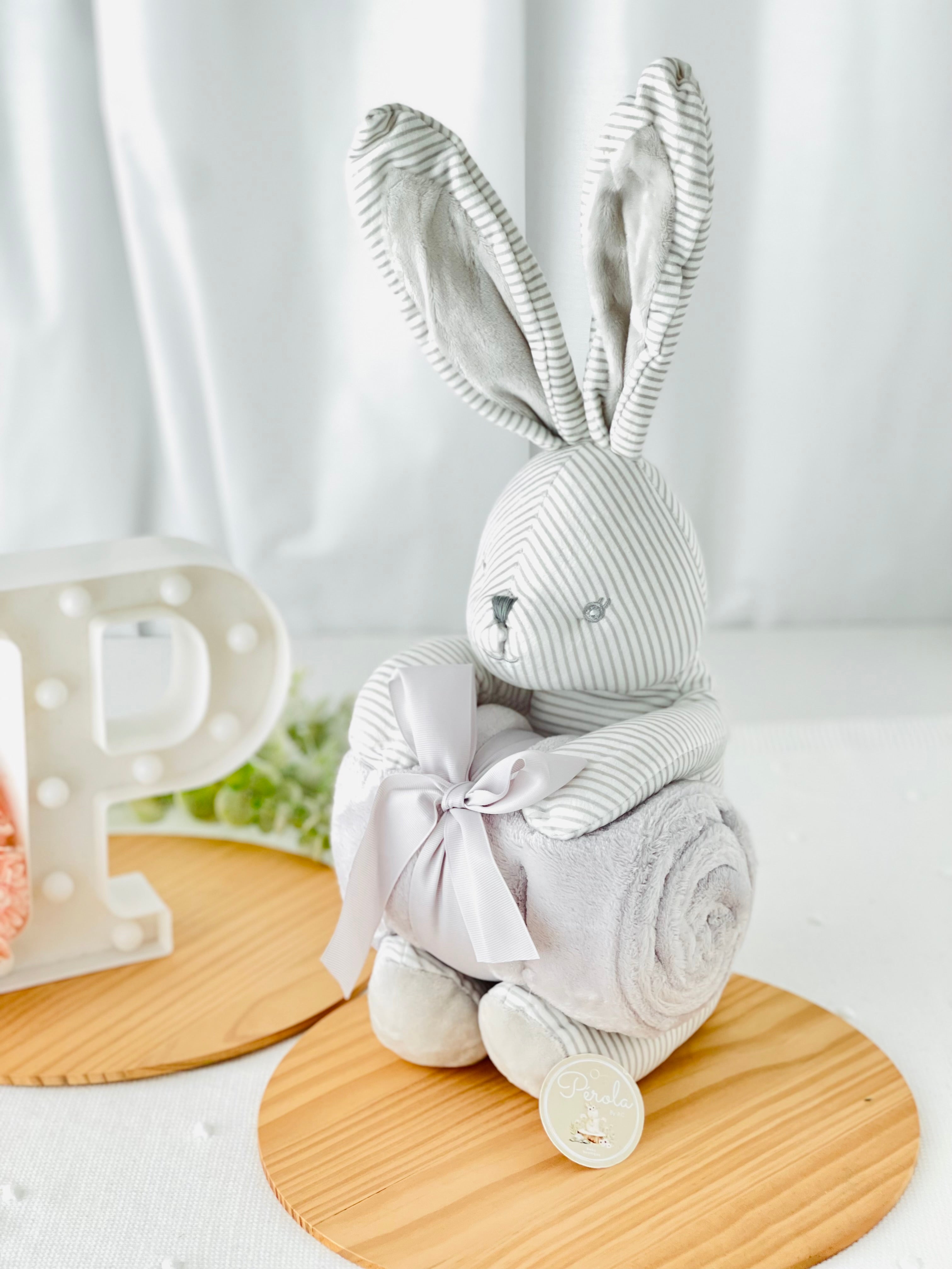 Peluche Coelho e manta