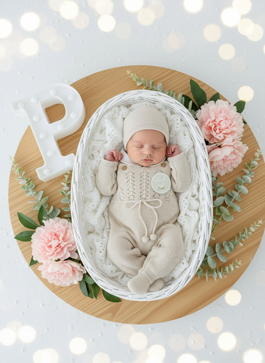 Saída de maternidade pompons