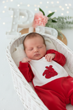 Babygrow vermelho veludo