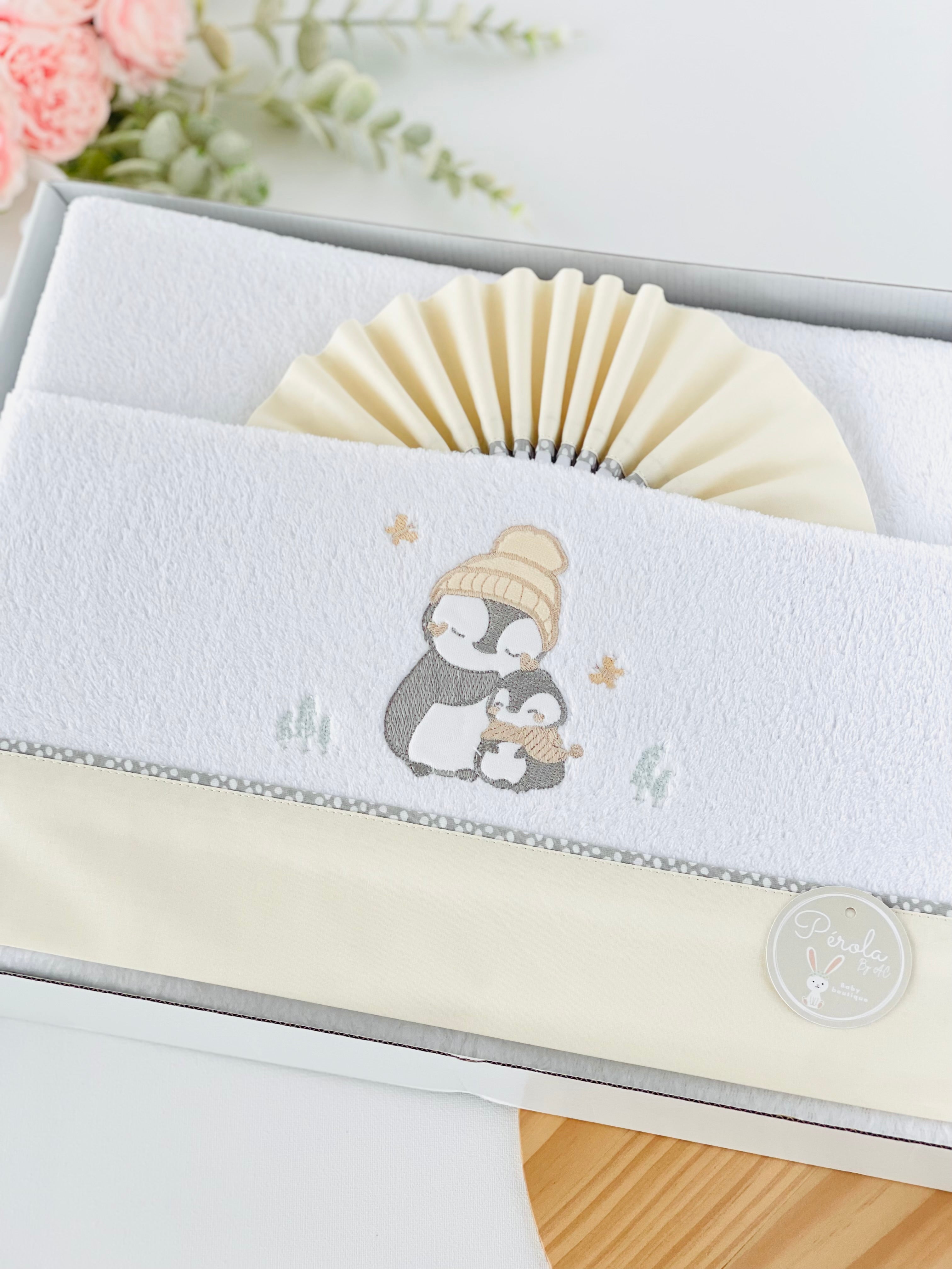 Lençóis coralina cama de grades pinguins