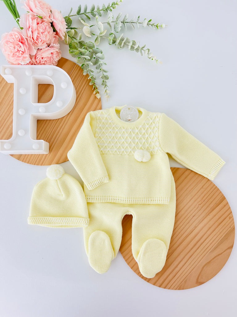 Conjunto malha Amarelo Outono/Inverno