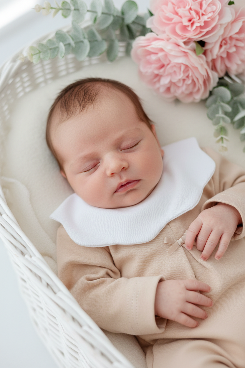 Babygrow gola flor em algodão