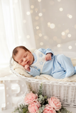 Babygrow Veludo Bebé com Estrelas Bordadas - Recém-Nascido
