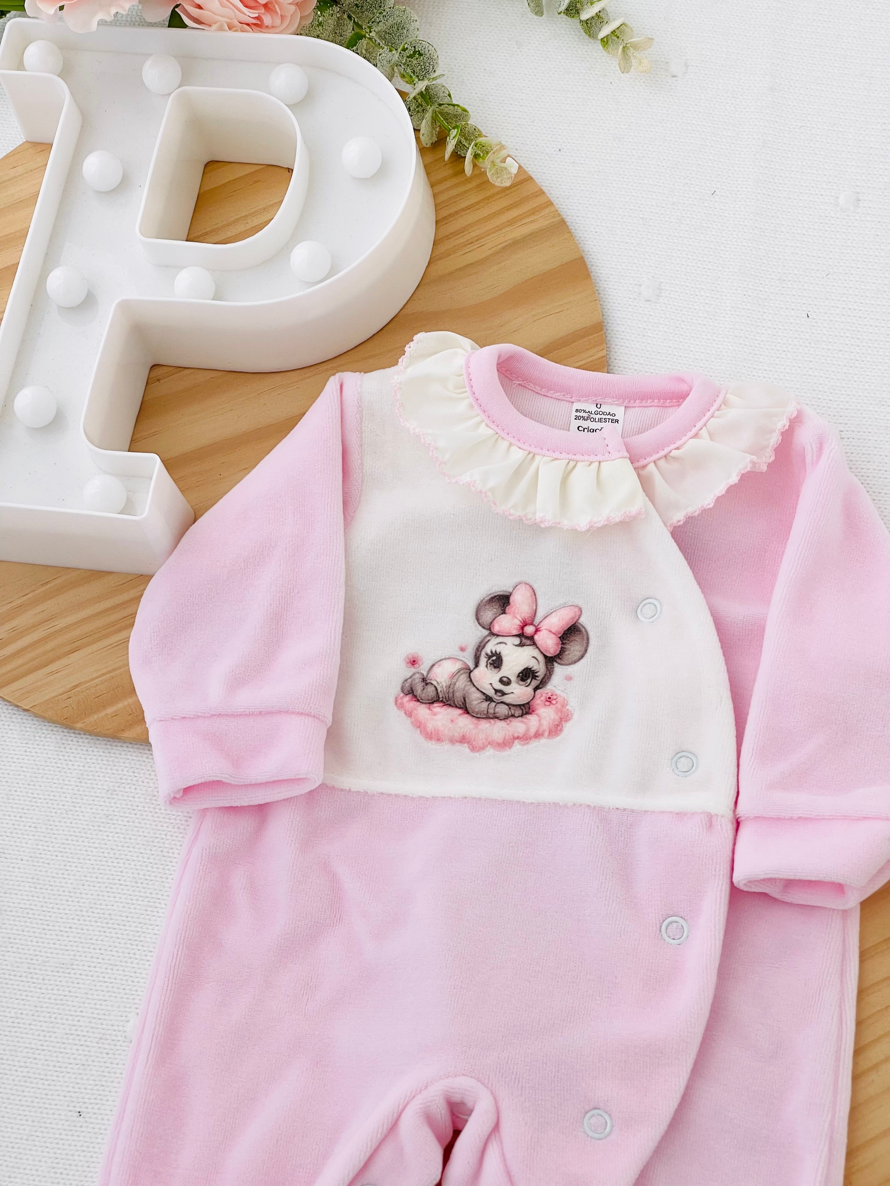 Babygrow Minnie Mickey veludo