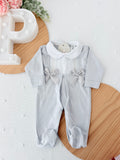 Babygrow algodão laços