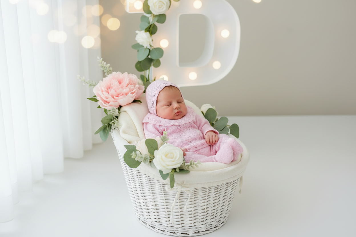 Conjunto recém-nascido com golinha: camisola, calças e touca Primavera Verão