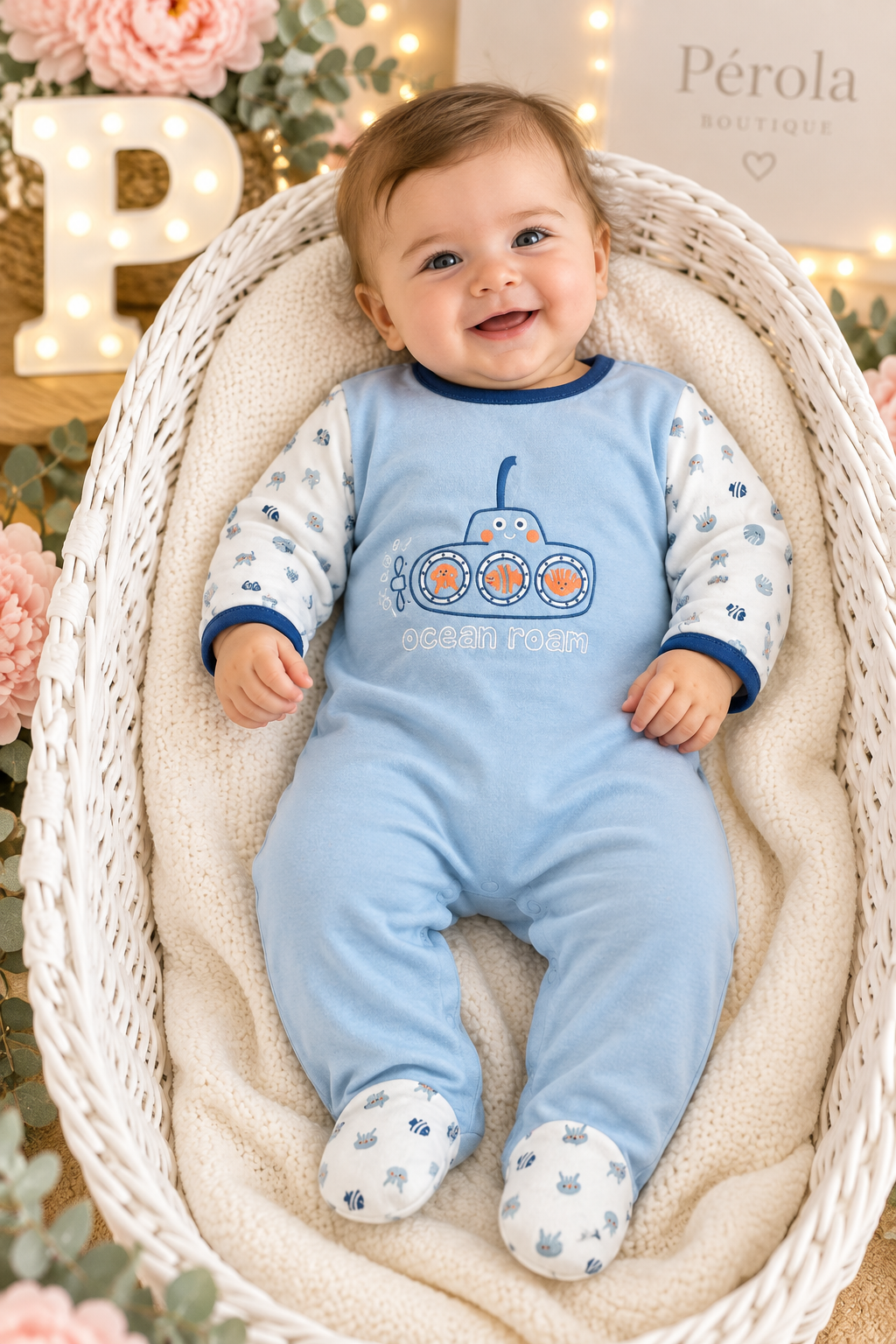 Babygrow menino algodão 3- 24M