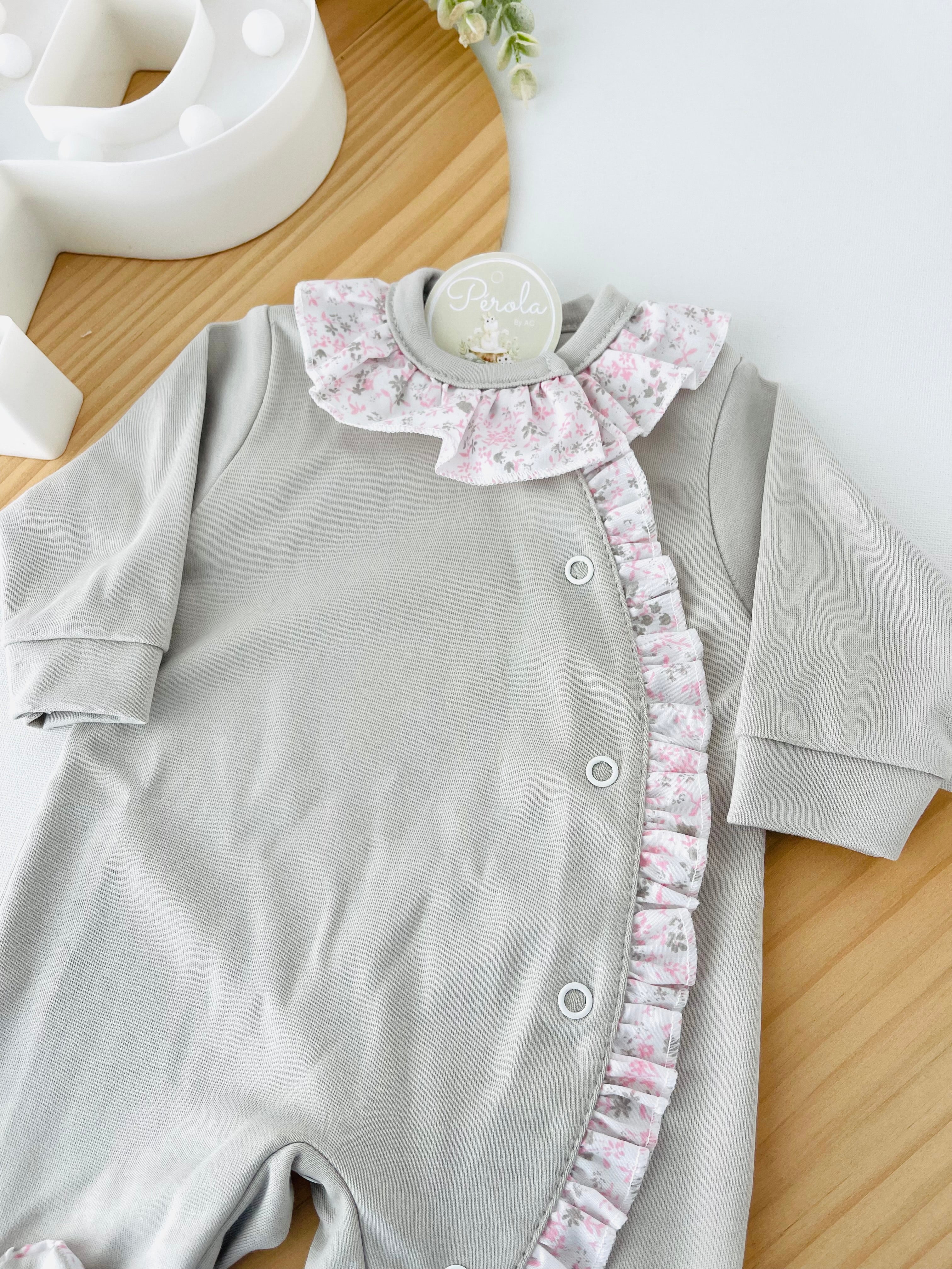 Babygrow tema flores em algodão