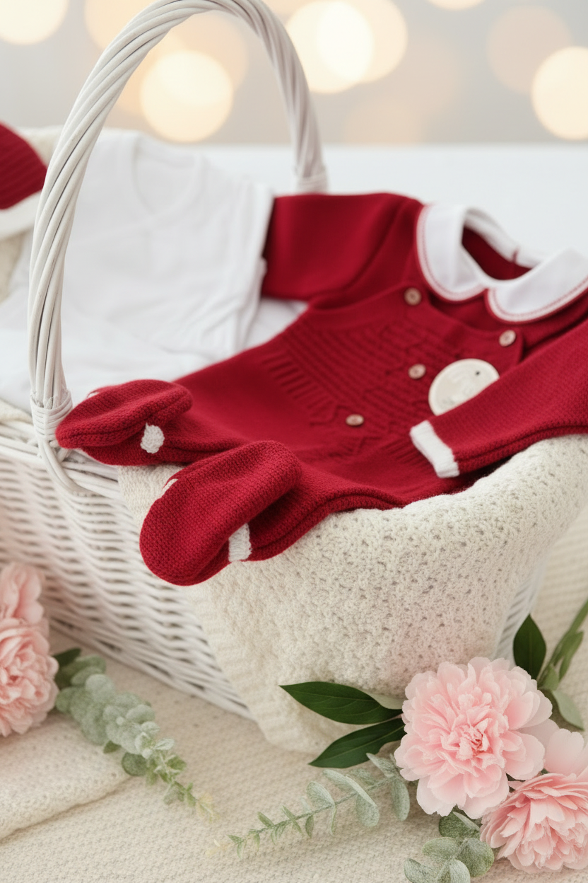 Pack Saída de Maternidade Vermelho- 5 Peças