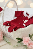 Pack Saída de Maternidade Vermelho- 5 Peças