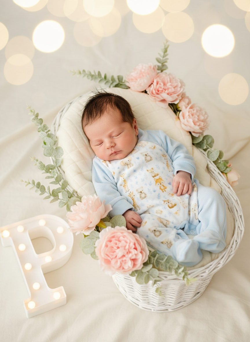 Babygrow tema animais amorosos