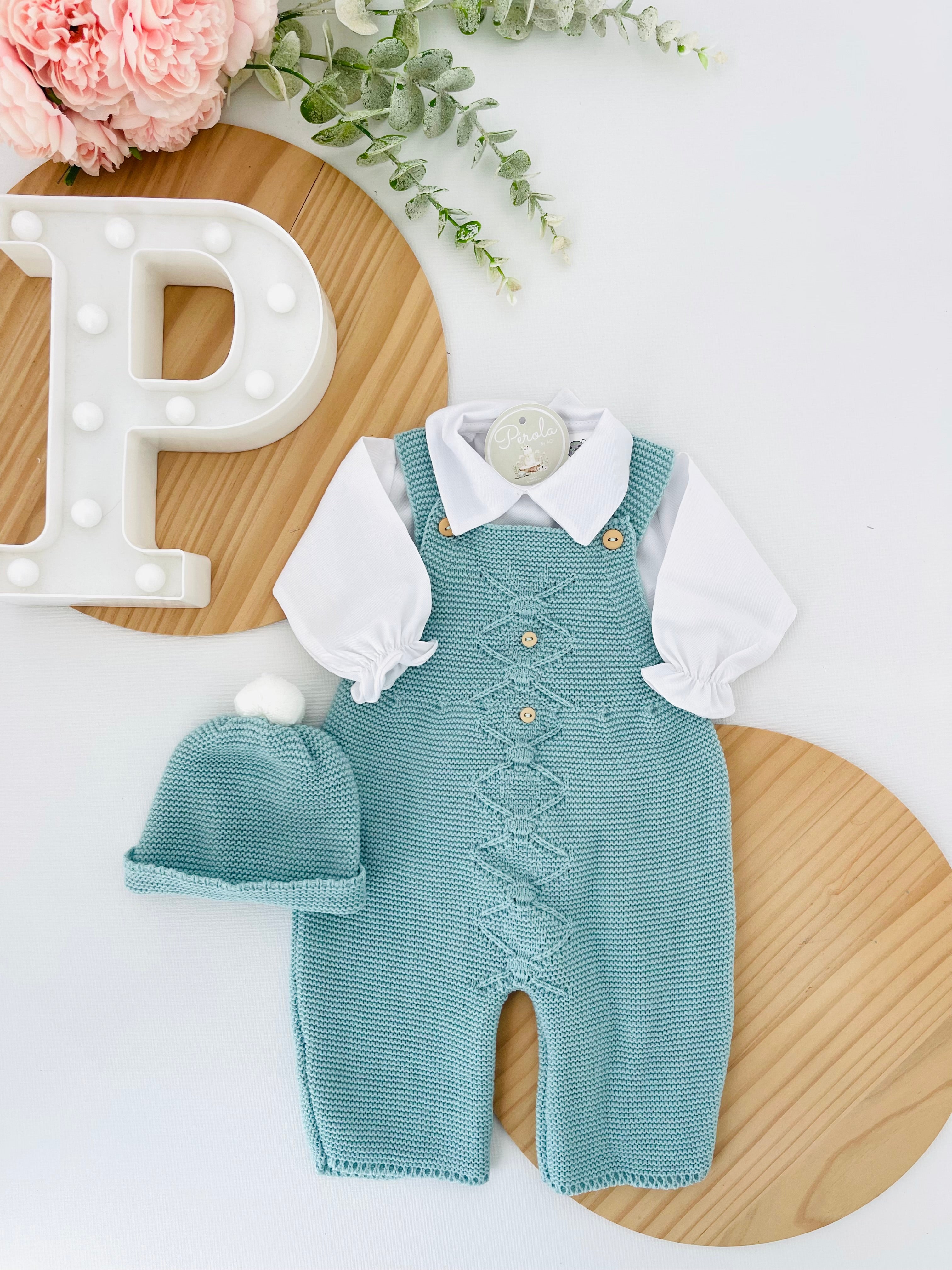 Saída maternidade menino: 3 peças Outono/Inverno