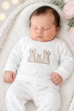 Conjunto veludo: Calças e camisola 1M e 2M