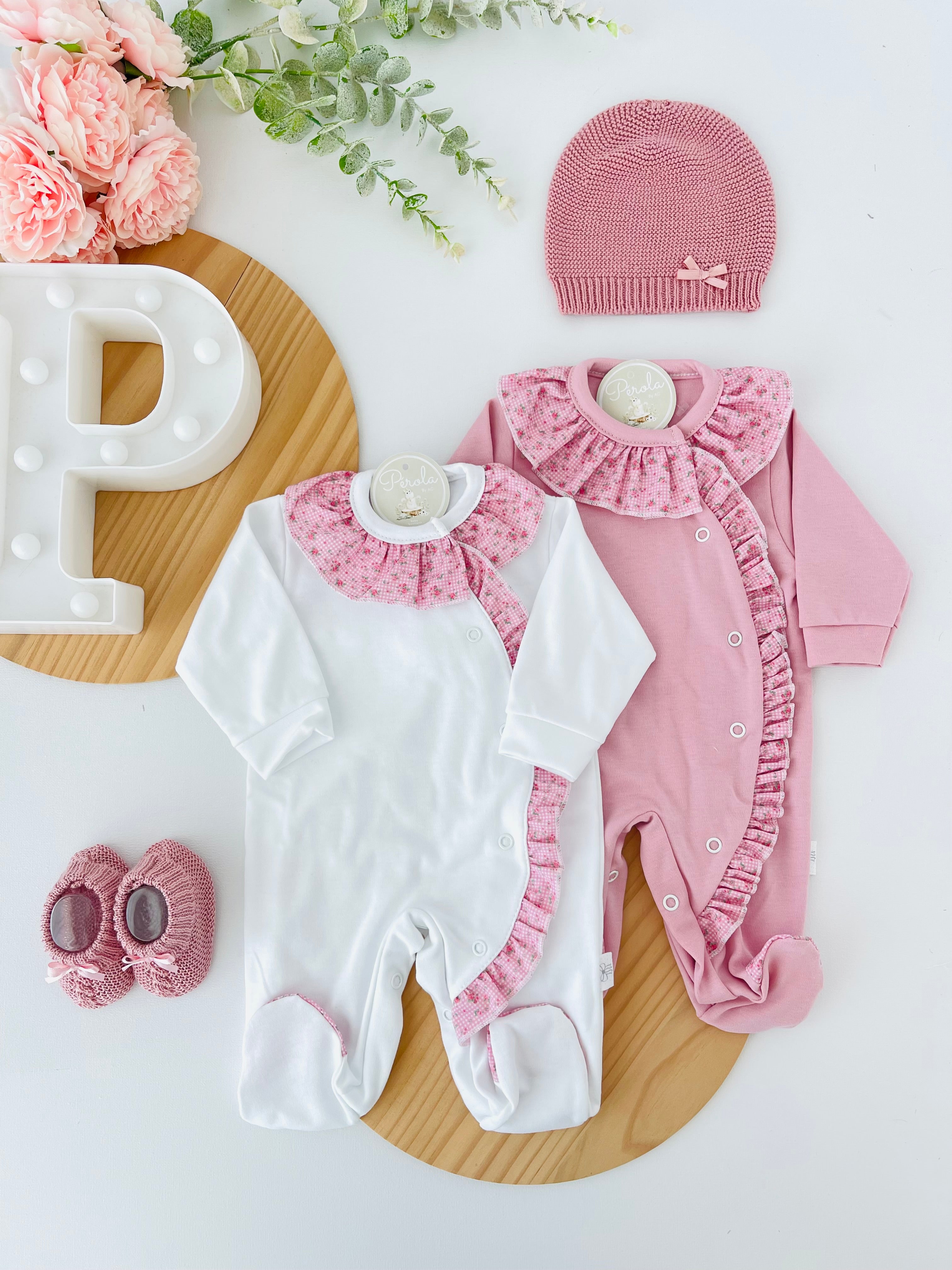 Babygrow em algodão - tema flores