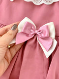 Vestido Premium rosa velho com renda