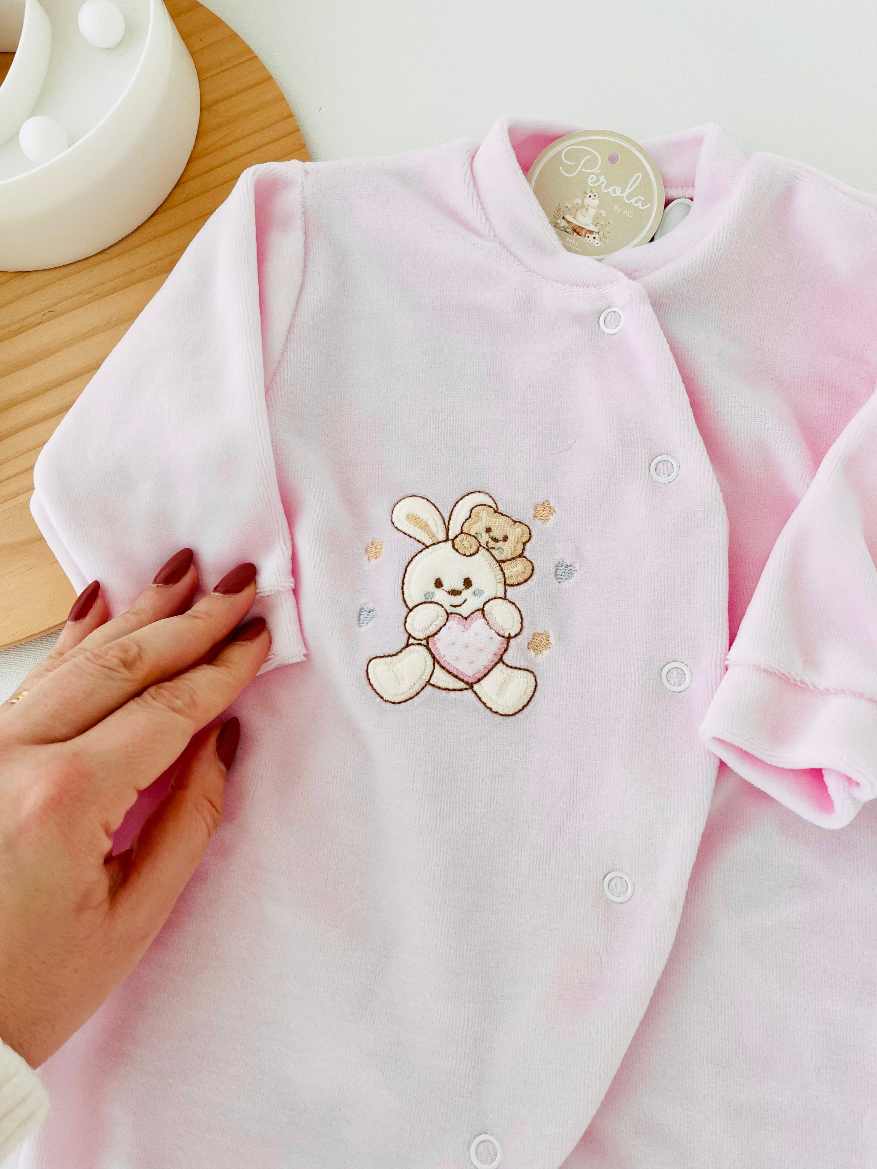 Babygrow veludo grande  3m 6m 9m e 12m