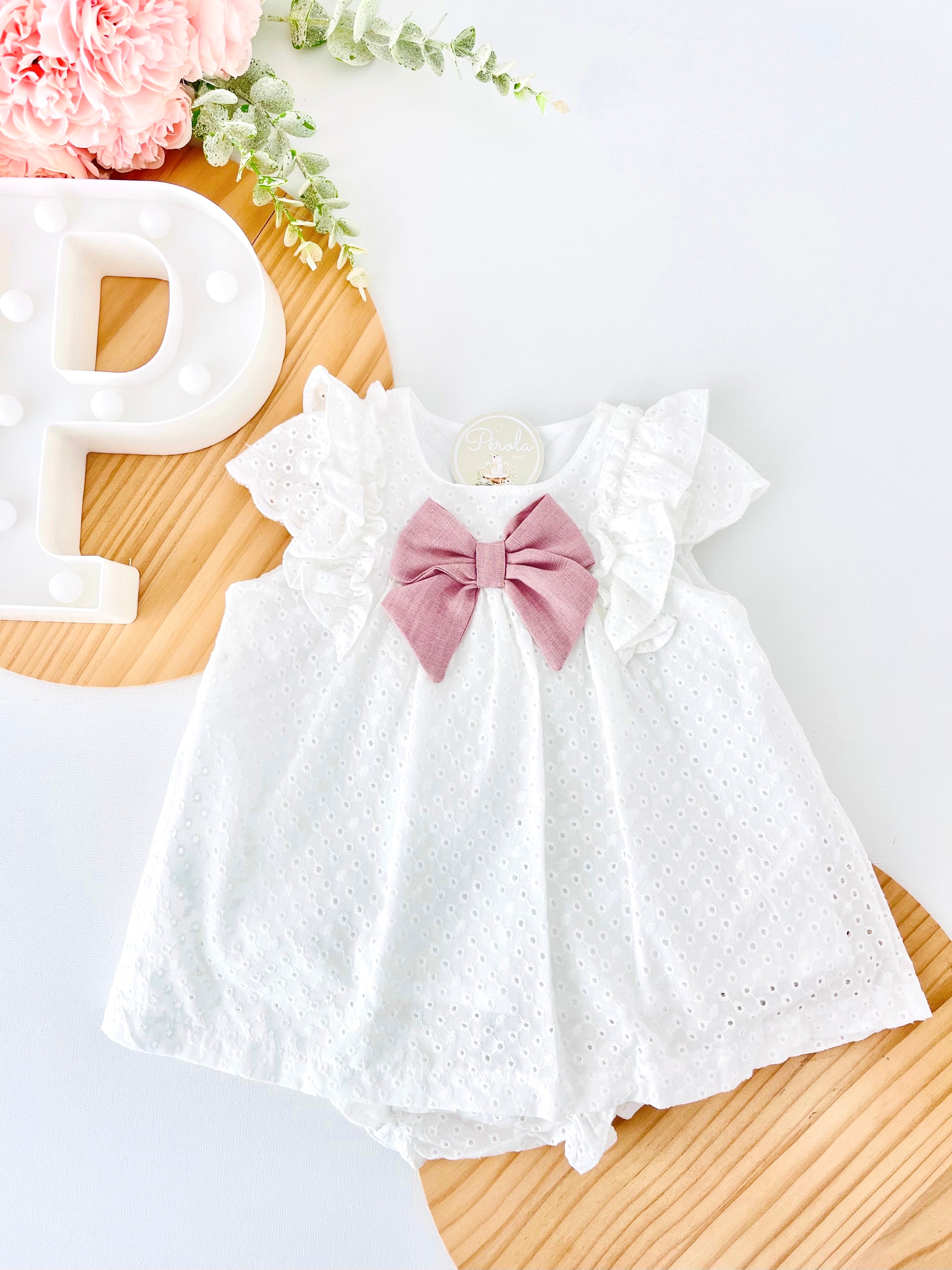 Conjunto Maria : vestido e tapa fraldas