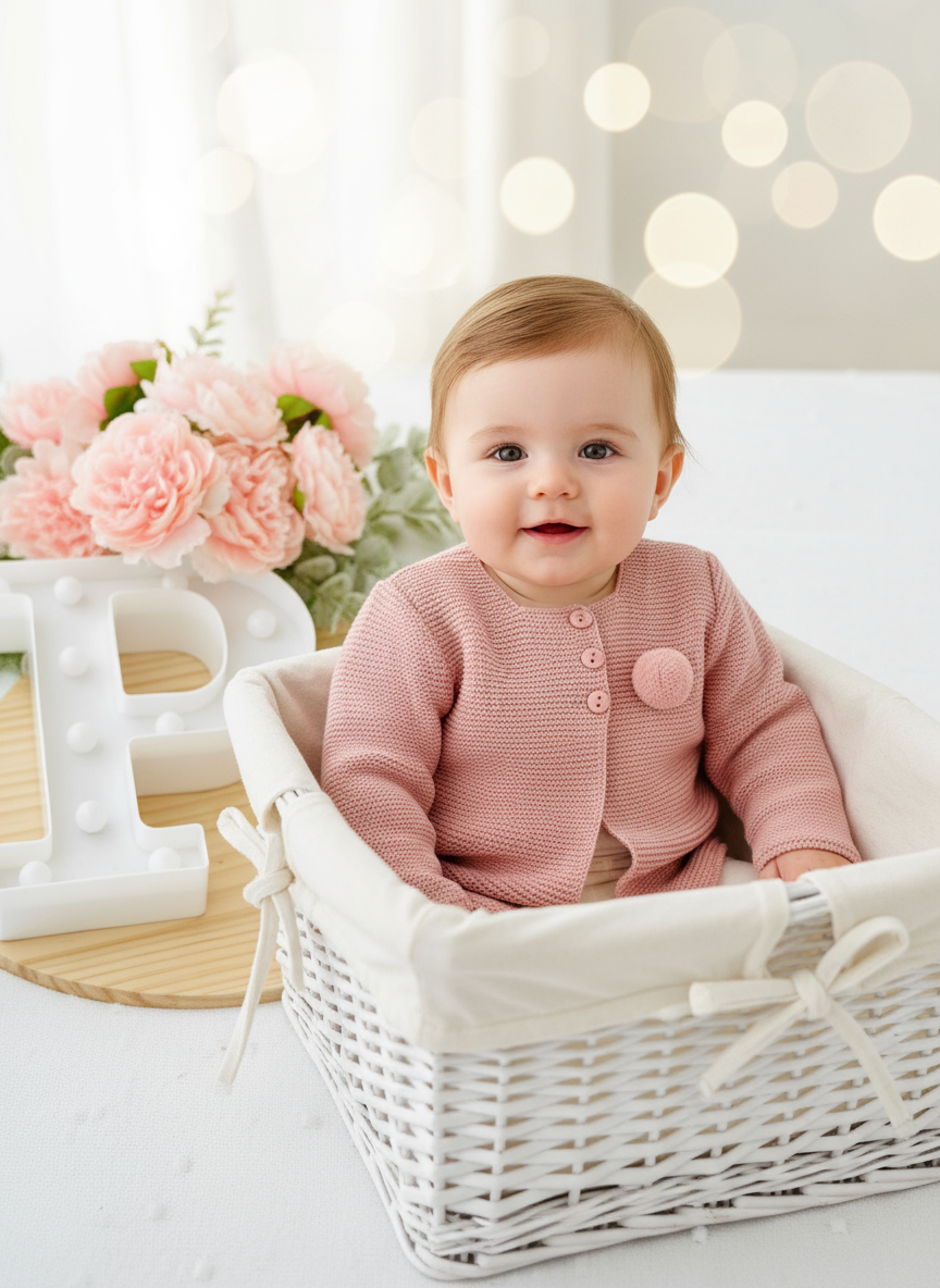 Casaco pompom fofinho