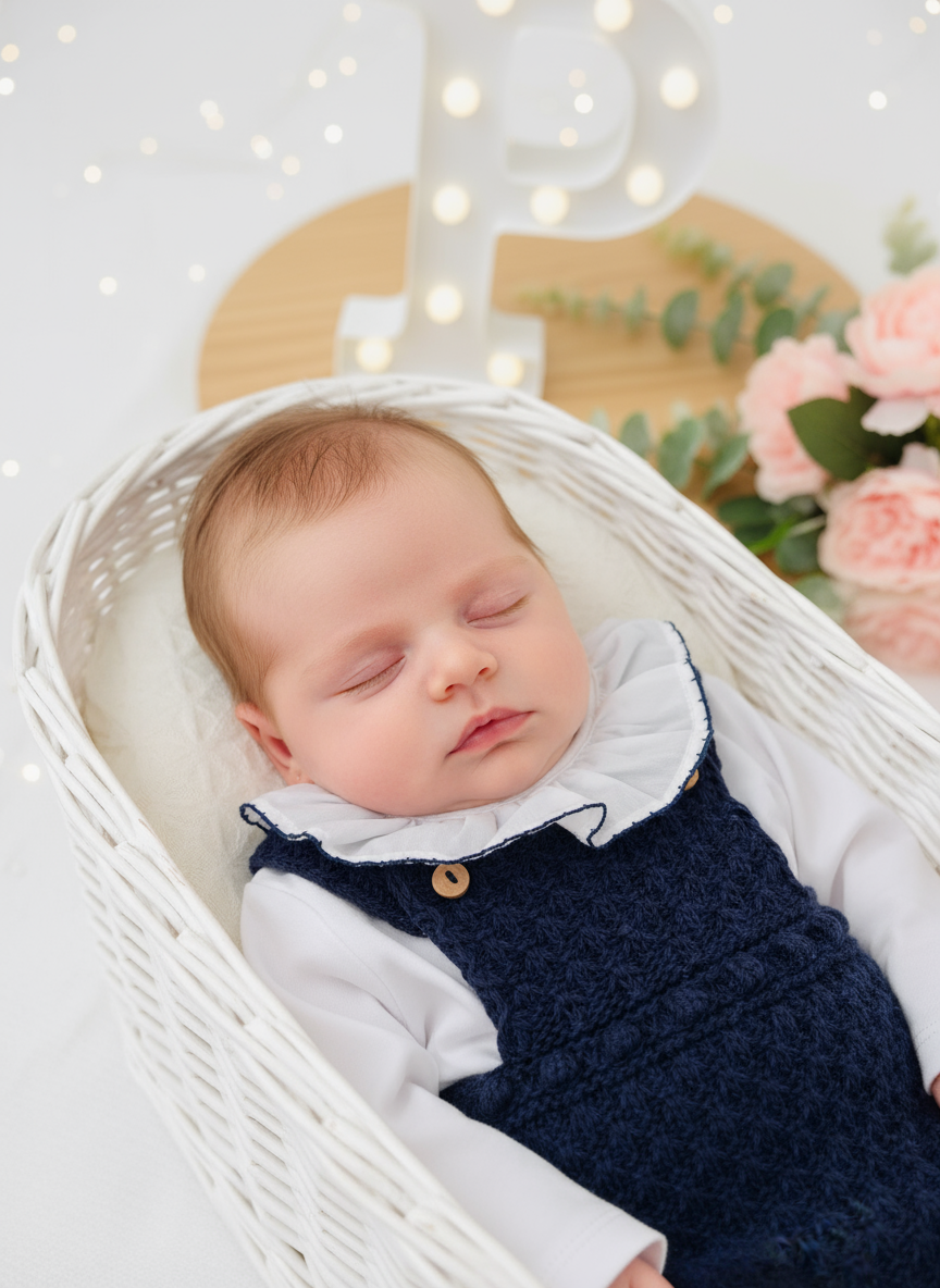 Jardineiras e Body com gola redonda e carda por dentro