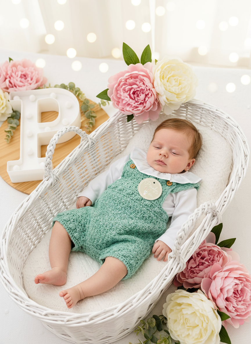 Jardineiras e Body com gola redonda e carda por dentro