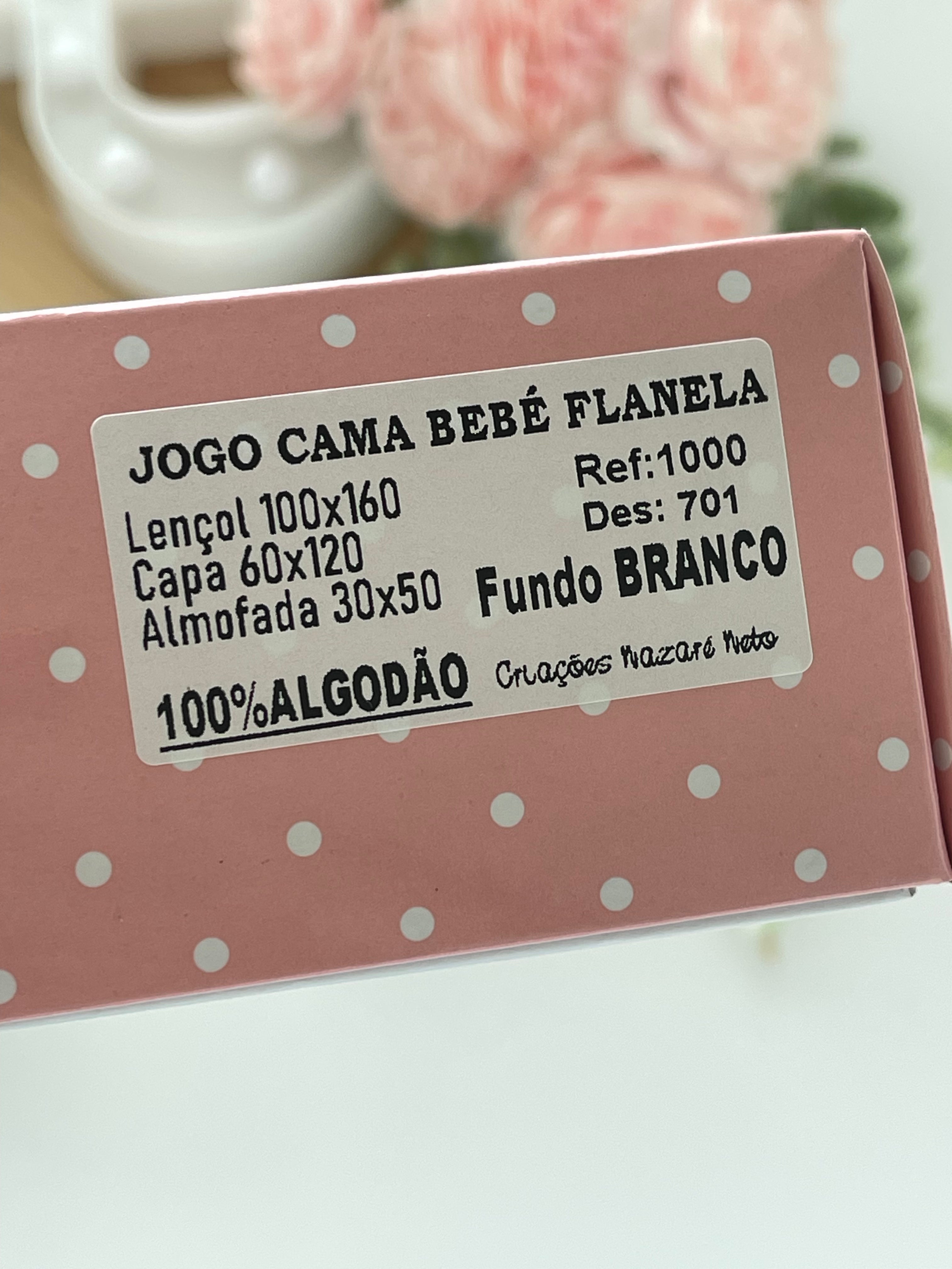 Lençóis flanela cama de grades- coelhinho