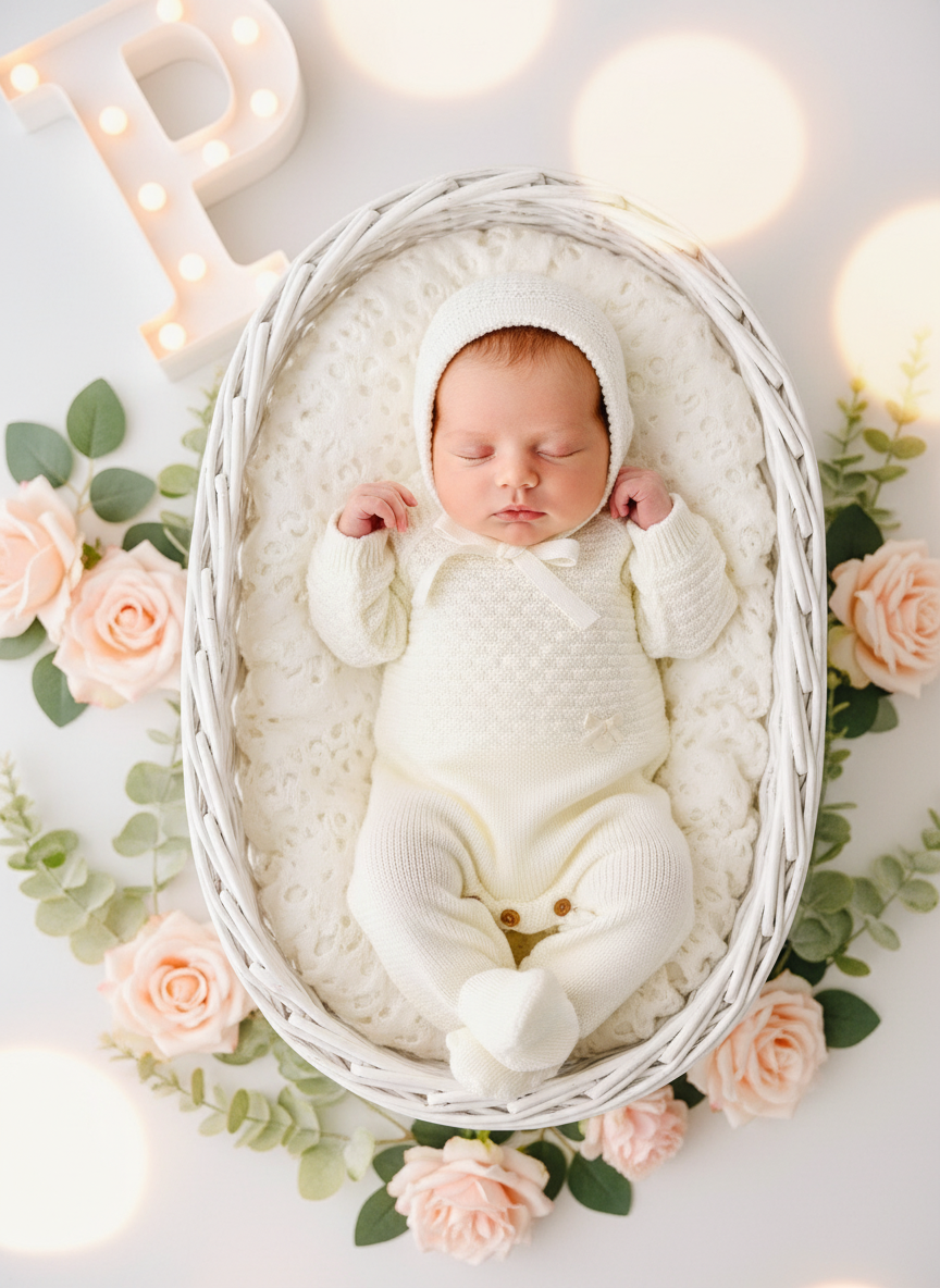 Saída de maternidade: Babygrow e touca Outono/Inverno