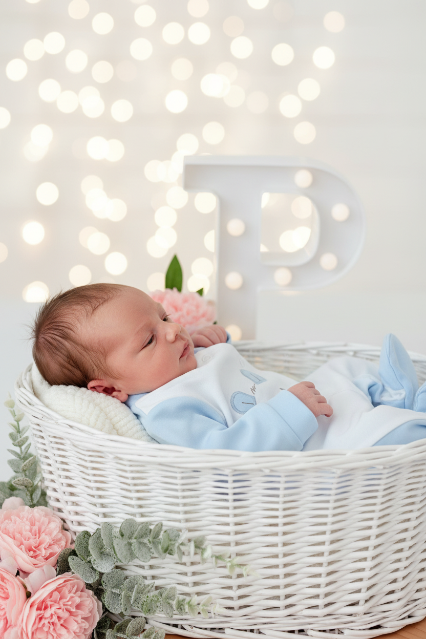 Babygrow tema orelhinhas algodão