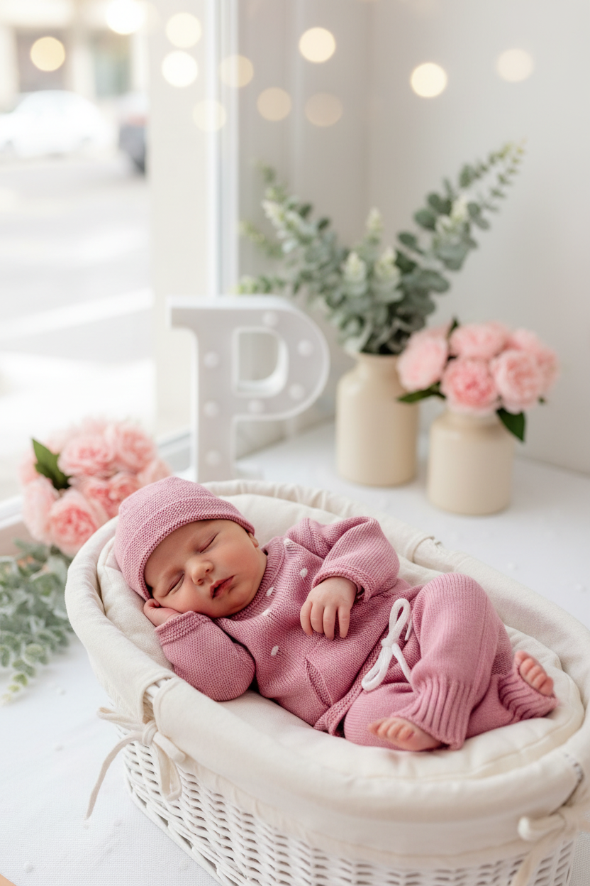 Conjunto Bebé: Camisola, Calças e Gorro 1M