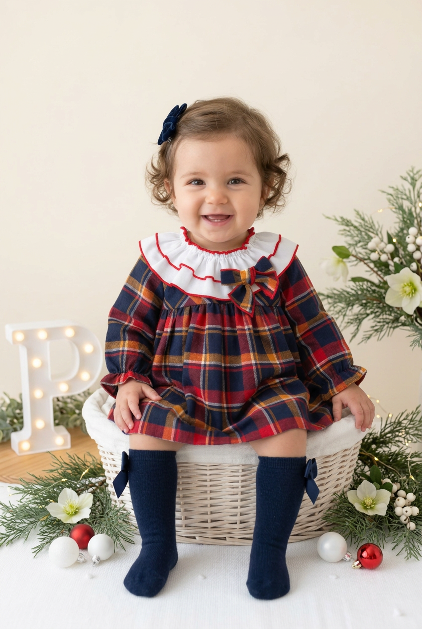 Vestido encanto em xadrez