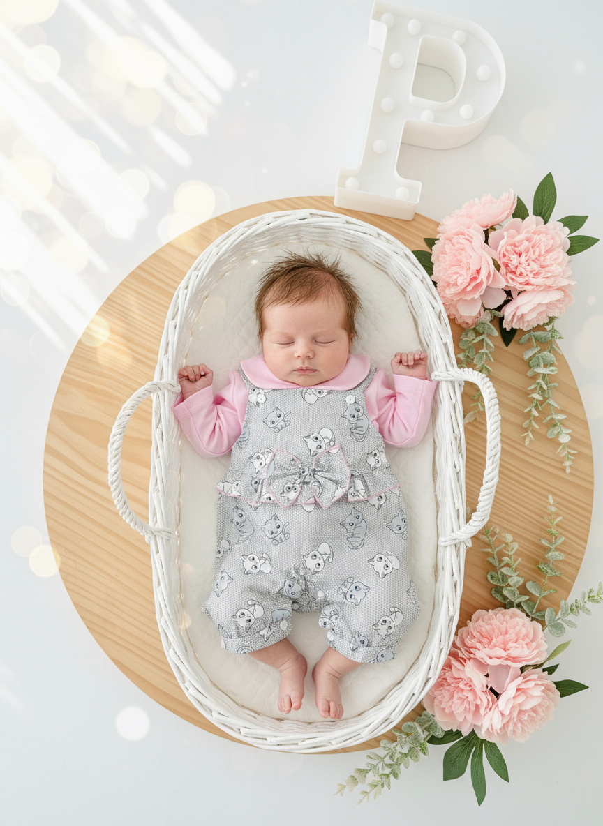 Conjunto completo com gatinhos - vista geral