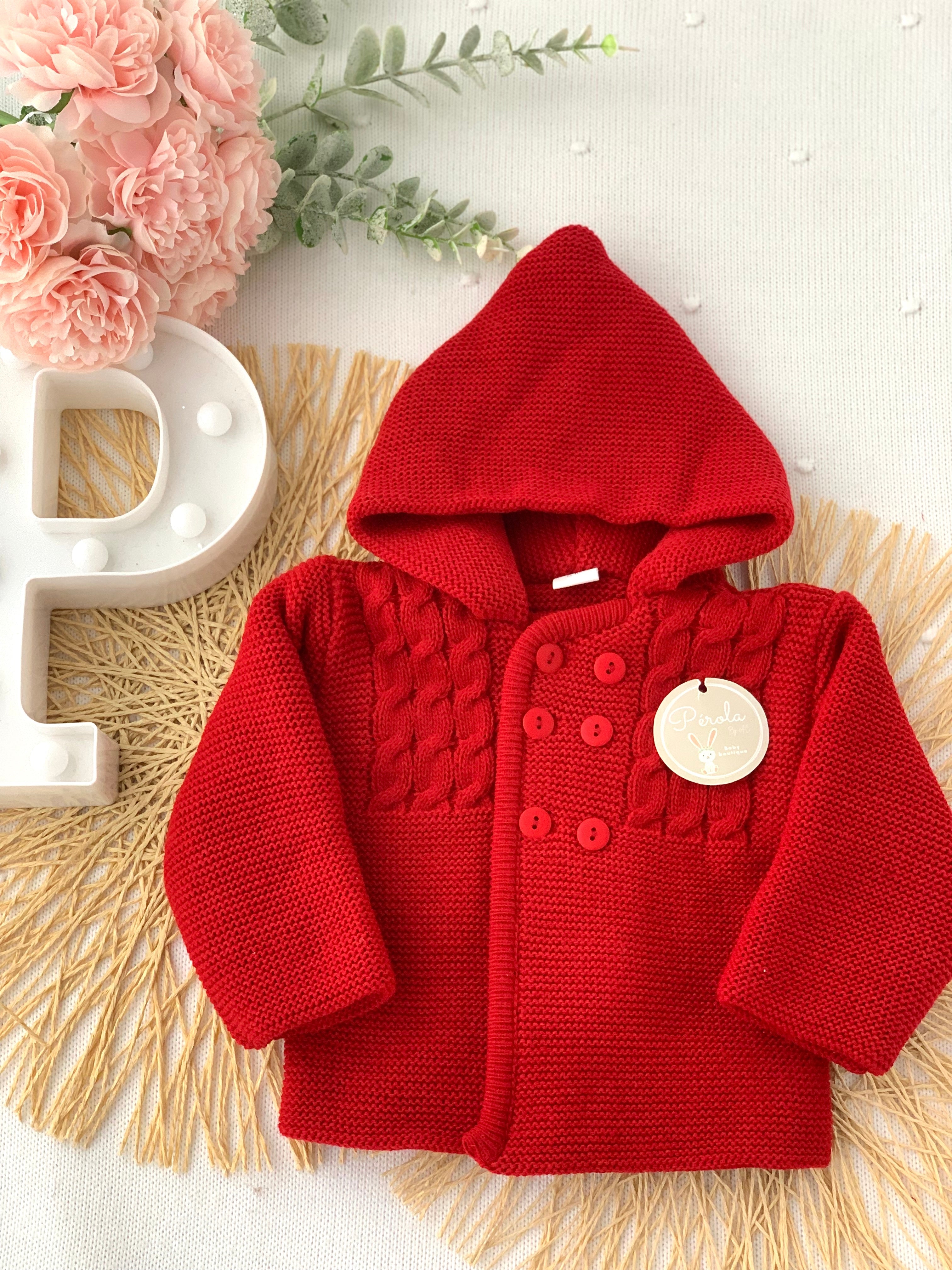 Casaco de malha duplo com capuz