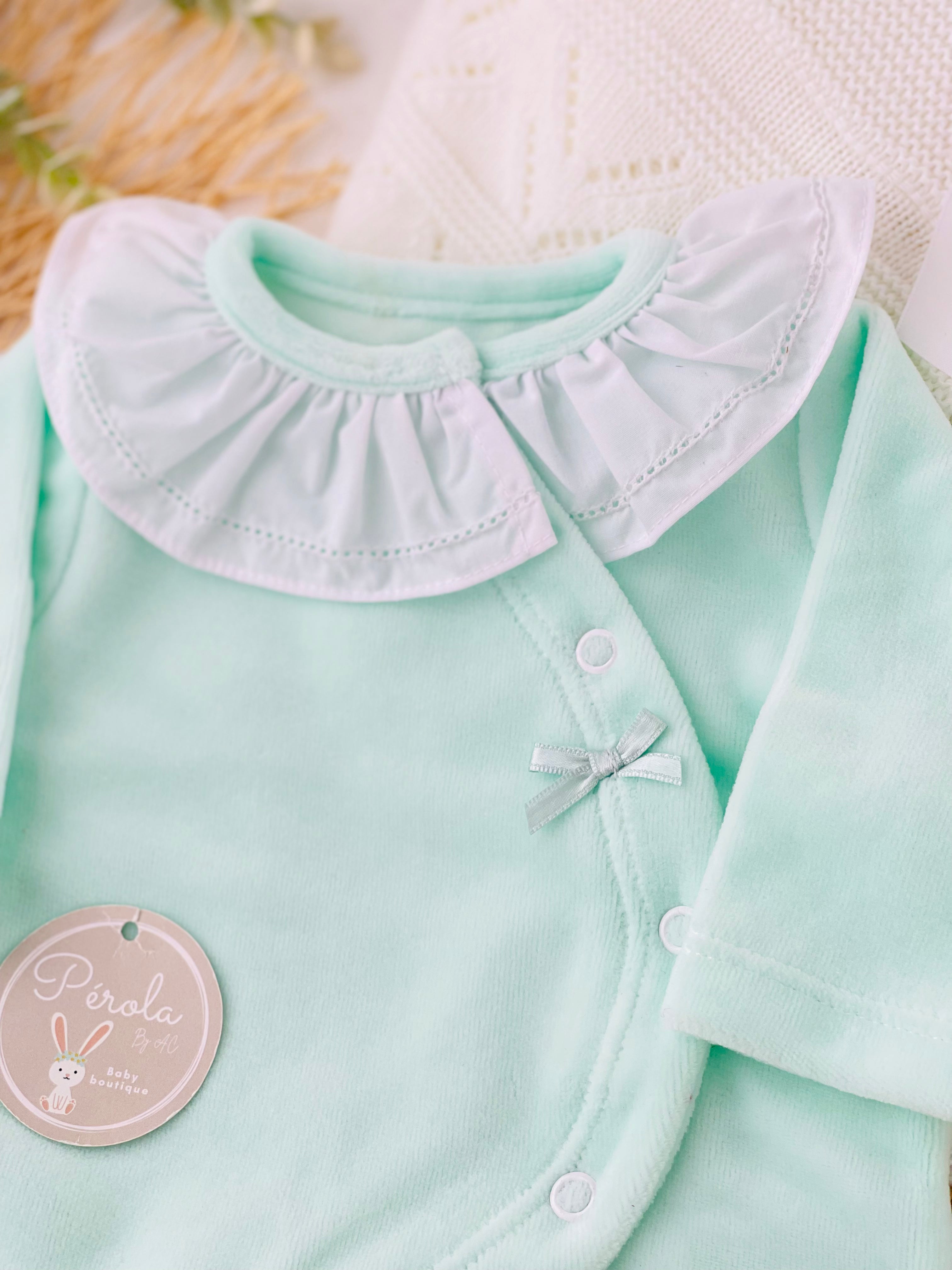 Babygrow Carinho em veludo com golinha grande