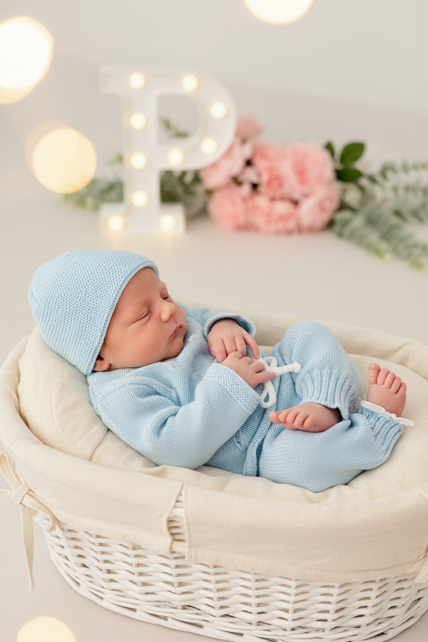 Conjunto Bebé: Camisola, Calças e Gorro 1M