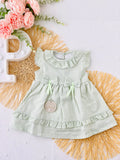 Vestido verde risquinhas