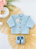 Conjunto pompons: casaco e carapins