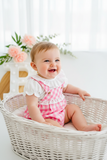 Fofo vichy rosa e camisola com golinha