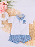 Conjunto âncora: polo e calções