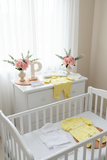 Conjunto primeira roupinha veludo em Amarelo
