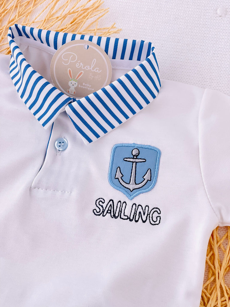 Conjunto âncora: polo e calções