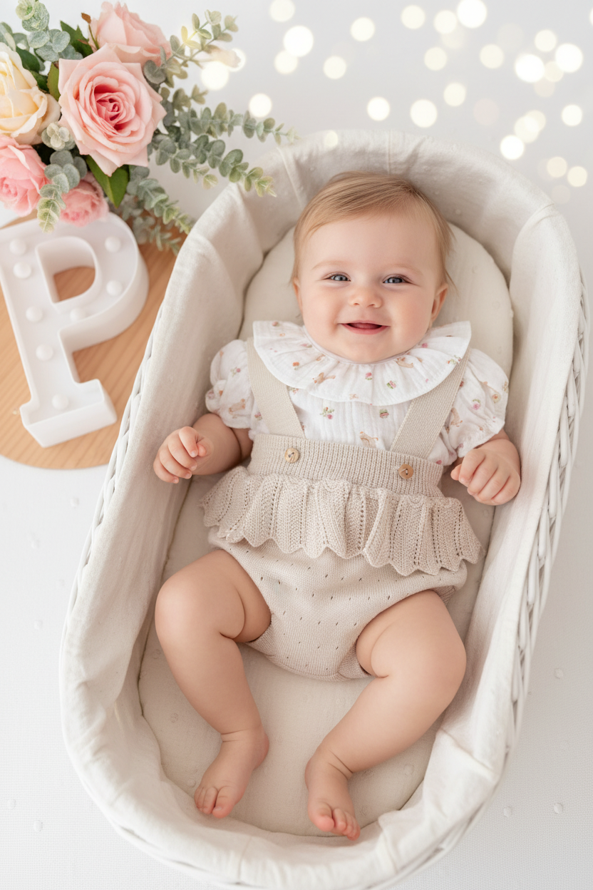 Fofo e blusa tema flores 3-12M