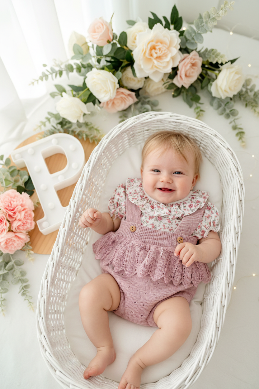 Fofo e blusa tema flores 3-12M