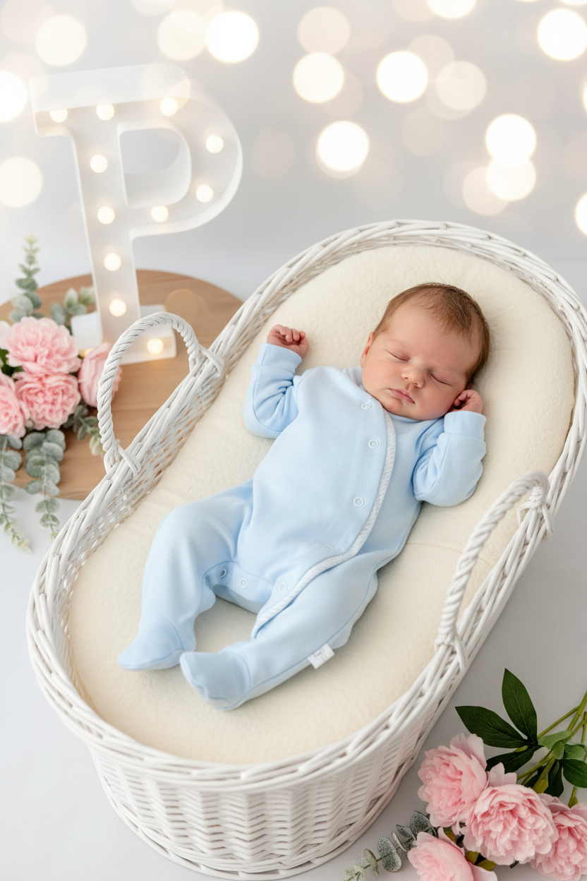Babygrow Azul em algodão