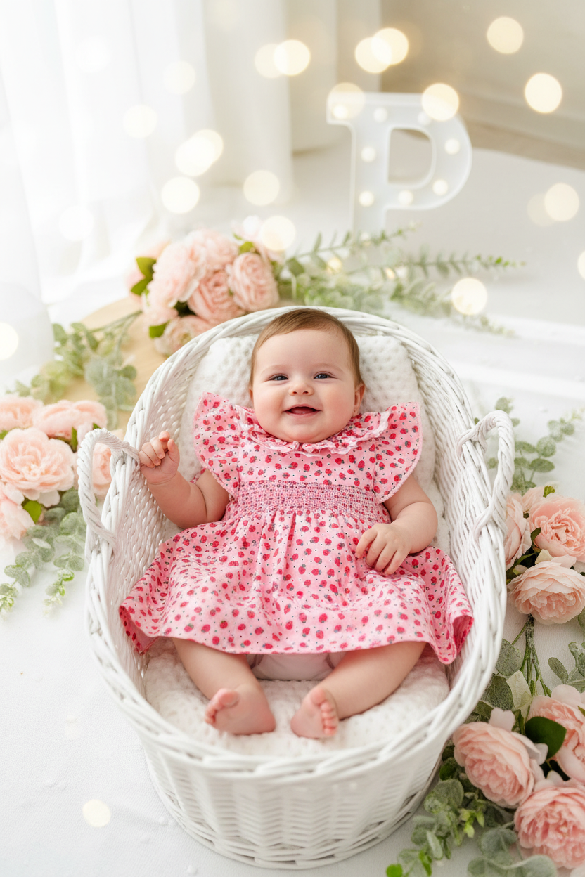 Vestido moranguinhos 3-18M