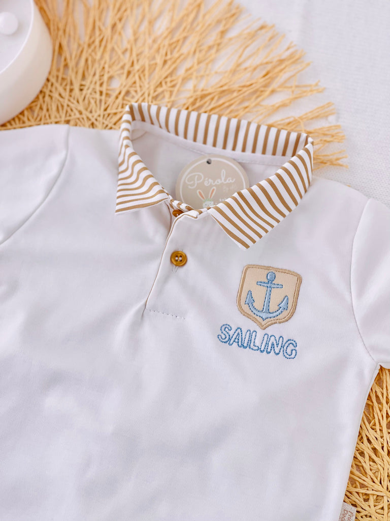 Conjunto âncora: polo e calções